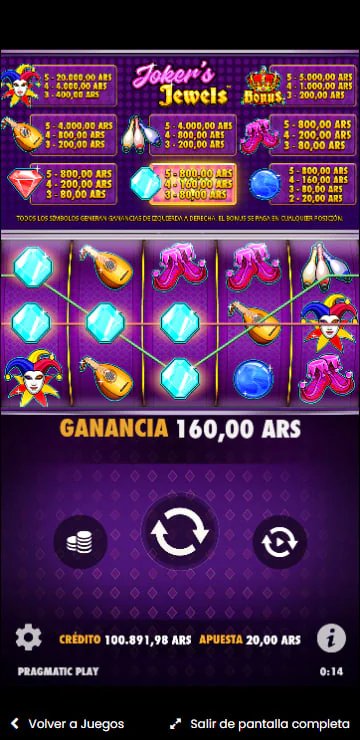 Juega Gratis a las Emocionantes Tragaperras Joker's Jewels en Línea en Argentina